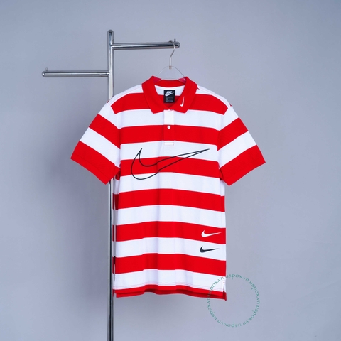 Áo Nike Polo Swoosh Red White (form Âu)