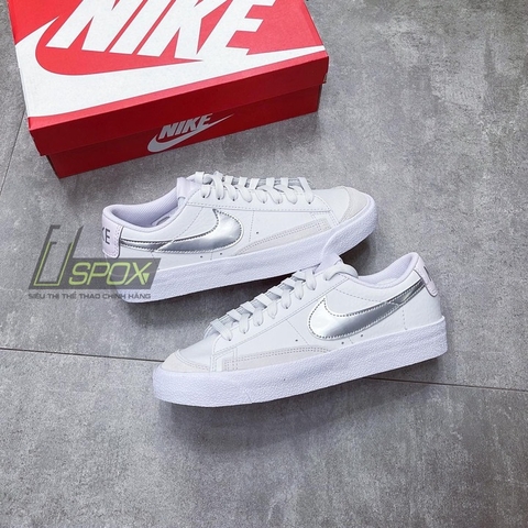 Giày Nike Blazer Low White Metallic