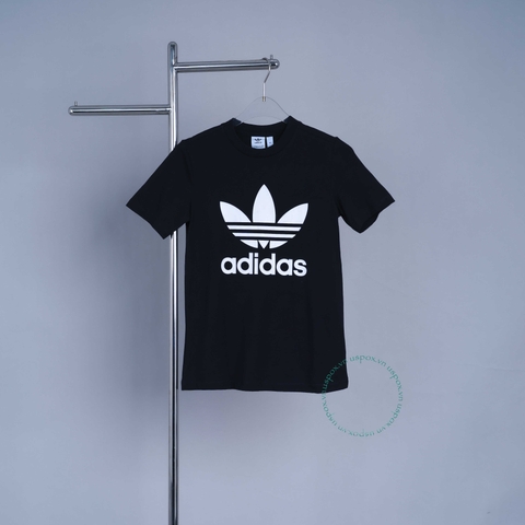 Adidas Áo Original truyền thống đen trắng (form Á)