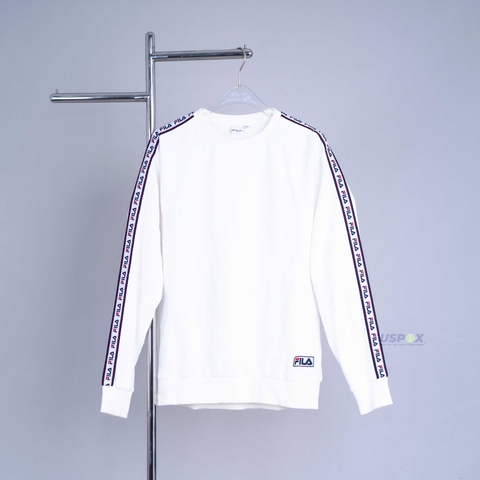 Fila Áo Sweater trắng sọc thanh lý