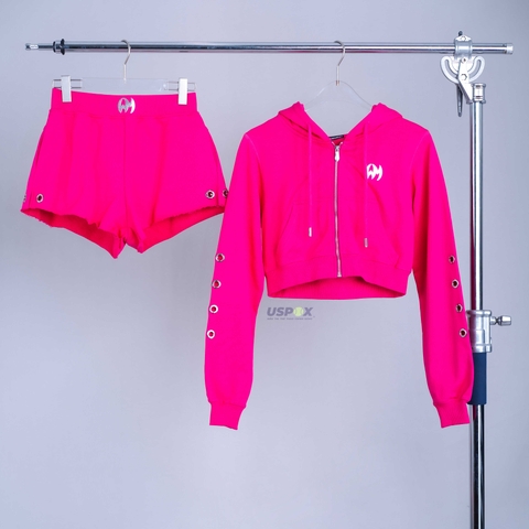 Quần short WM logo pink