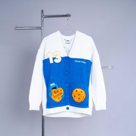 Áo Cardigan 13DE MARZO Cookie Monster Knit White