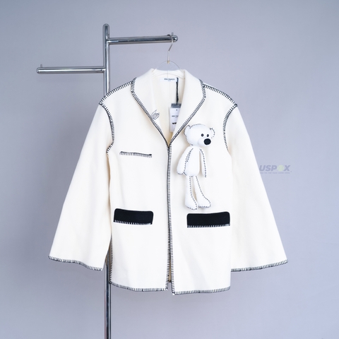 Áo Vest 13De Marzo Teddy Bear Double-faced Woolen Egret Suit