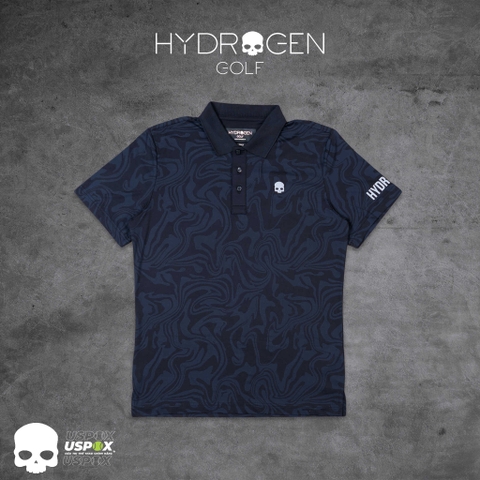 Áo Polo Hydrogen Golf 2023 CHROME black navy (form ôm)