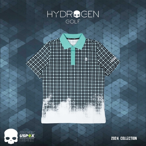 Áo Polo Hydrogen Golf PAINTED TARTAN White Green 2024