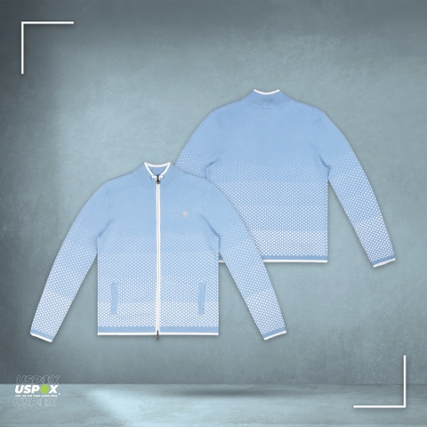Áo Khoác Hydrogen GEOMETRIC DEGRADE White Blue 2024