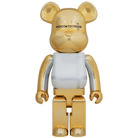 BearBrick Medicom Toy Gold Chrome 1000%