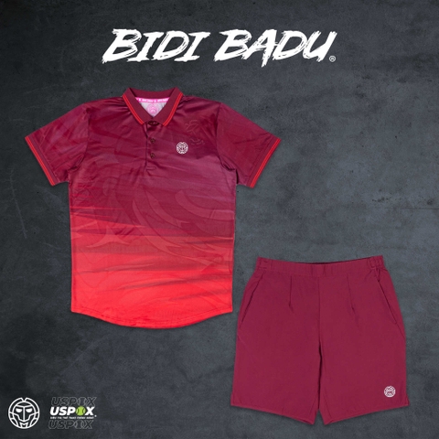 Bộ thể thao tennis Bidi Badu Protected Leafs Polo Red