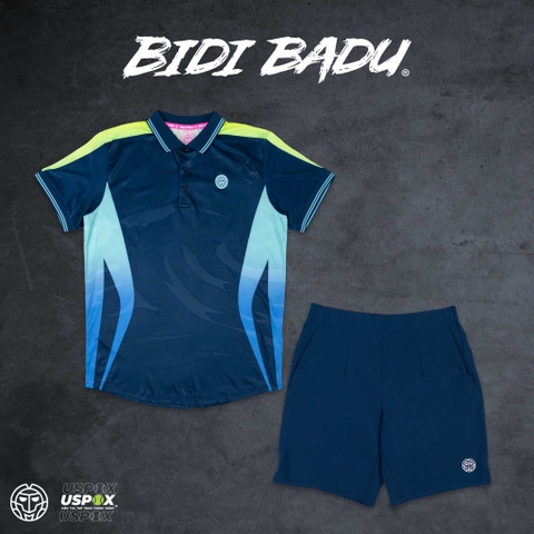 Bộ thể thao tennis Bidi Badu Grafic Illumination Polo Dark Blue