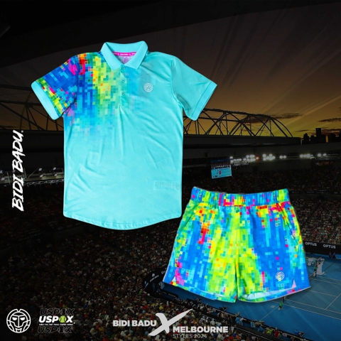 Bộ thể thao tennis Bidi Badu MELBOURNE 2024 Polo Aqua