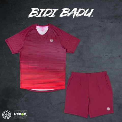 Bộ thể thao tennis Bidi Badu Protected Leafs Tee Red
