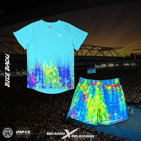 Bộ thể thao tennis Bidi Badu MELBOURNE 2024 Tee Aqua