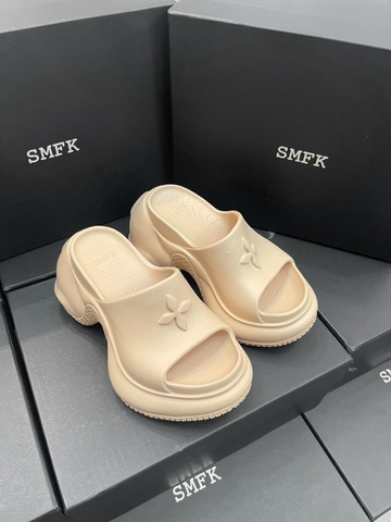 Dép SMFK Compass Wave High-Heel Bumper Nude