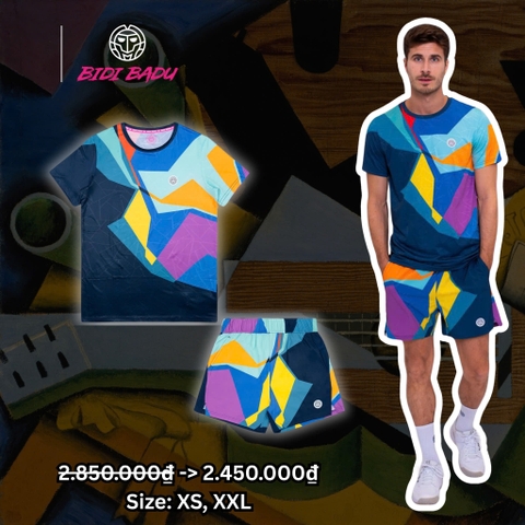 Bộ thể thao Bidi Badu Twiggy 2024 Tee Dark Blue Mix