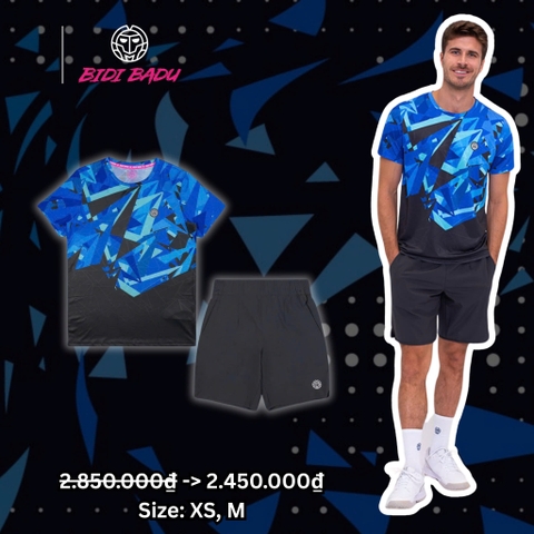 Bộ thể thao tennis Bidi Badu Spike Tee Dark Blue Grey 2024