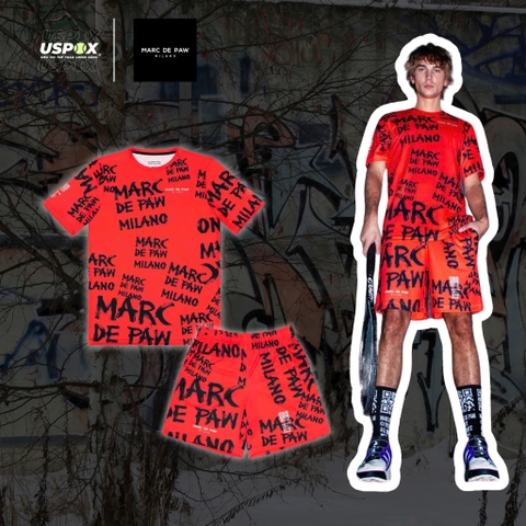 Bộ thể thao Marc De Paw Brush Stroke Orange