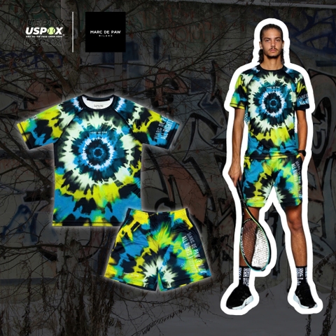 Bộ thể thao Marc De Paw Tie Dye Acid Green