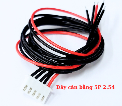 Dây cân bằng điện áp 24AWG , dây mạch BMS 5P 2.54mm dài 50cm jack cái