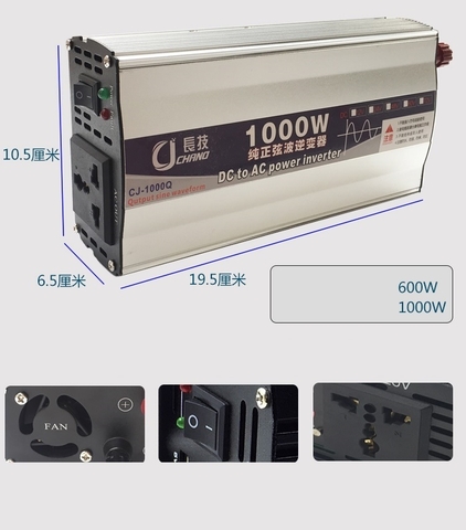 Kích điện,  Bộ chuyển nguồn 12V lên 220V 1000W SIN chuẩn, Bộ nguồn inverter -kích điện 12 lên 220V G1-A4 TU4