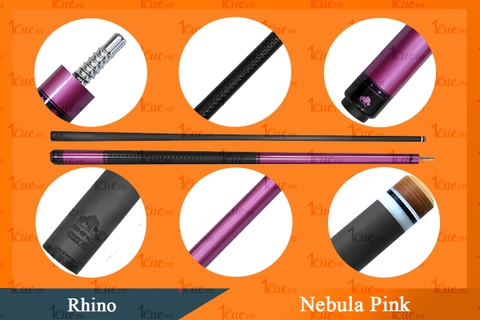 Cơ,Gậy Bi-a Rhino Nebula Pink - Ngọn Carbon 1Cue.vn