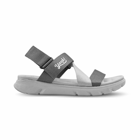 Giày sandal nam quai chữ Z Yanki YY021G2 màu xám phối đen