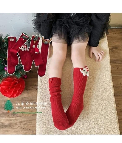 Set 2 đôi tất Noel 6 mẫu cho bé 5-12y