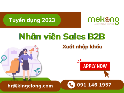 Tuyển dụng Sales Executive (B2B) – Mảng nguyên liệu phân bón