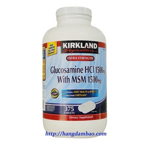Kirkland Glucosamine 1500mg with MSM 1500mg 374 viên USA