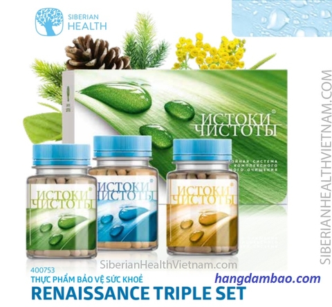 Bộ thải độc Siberian Health Renaissance Triple Set giúp thanh lọc và trẻ hóa tế bào