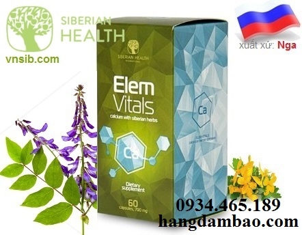 Thực phẩm chức năng Elemvitals Calcium with Siberian herbs