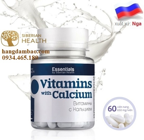 Thực phẩm сhức năng Essentials by Siberian Health. Vitamins with Calcium