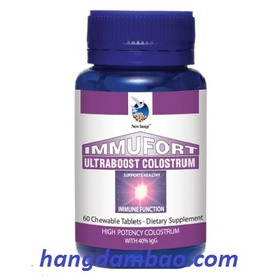 Viên nhai Immufort Ultraboost Colostrum - New Image từ New Zealand (60 viên)