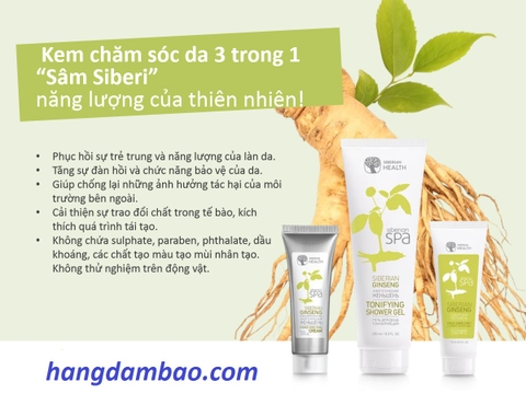 Sâm Siberian Ginseng chăm sóc da mặt 3 trong 1