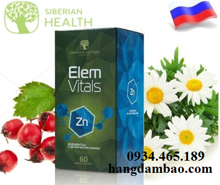 Thực phẩm chức năng Elemvitals Zinc with Siberian herbs
