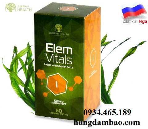 Thực phẩm chức năng Elemvitals Iodine with Siberian herbs