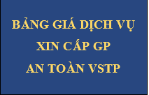 BẢNG GIÁ DỊCH VỤ XIN CẤP GIẤY CHỨNG NHẬN ĐỦ ĐIỀU KIỆN AN TOÀN VỆ SINH THỰC PHẨM