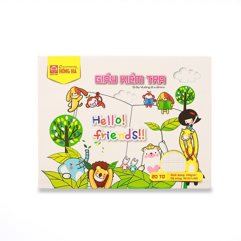 Giấy Kiểm Tra 5 Ô Ly Hồng Hà Hello Friend 4935