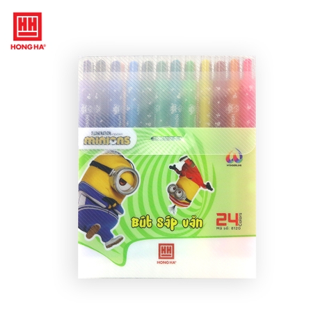 Bút sáp vặn Minions 24 màu - 8120