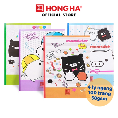 Vở 4 ly ngang 100 trang Hồng Hà South Star Monokuro Boo - 0751