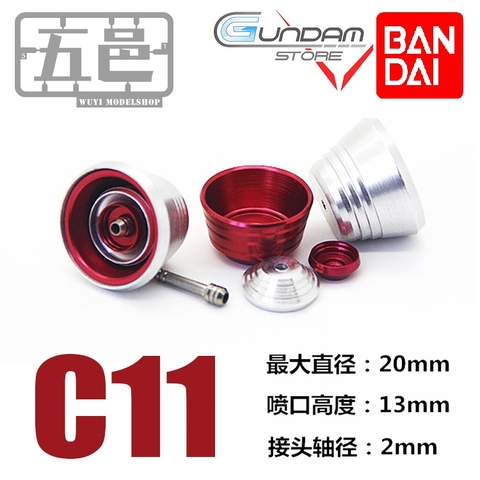 METAL PART NÂNG CẤP CHO MÔ HÌNH GUNDAM SIDE3 ỐNG XẢ LOẠI C11 RED 20mm 2 ỐNG XẢ