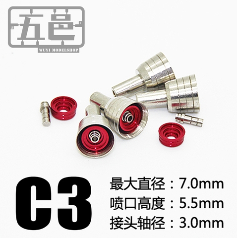 METAL PART NÂNG CẤP CHO MÔ HÌNH GUNDAM METAL PART ỔNG XẢ KIM LOẠI C3 RED 7mm