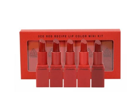 SON 3CE Red Recipe Lip Color Mini Kit