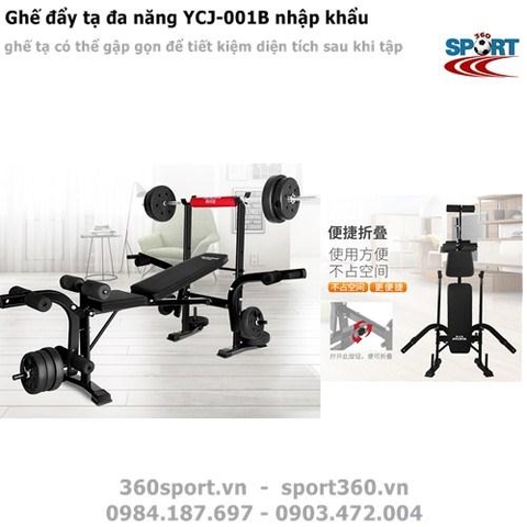 Ghế đẩy tạ đa năng YCJ-001B nhập khẩu có thể gấp gọn