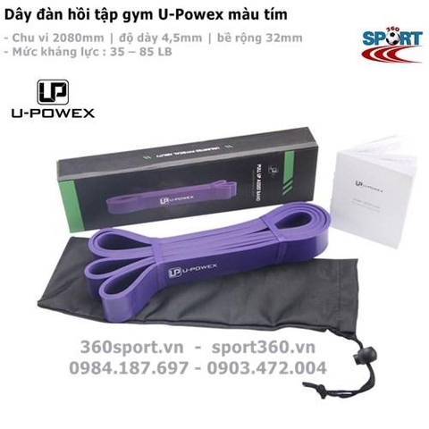 Dây đàn hồi tập gym U-Powex màu tím