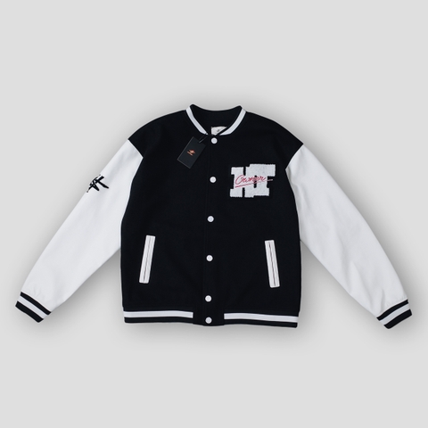 HTAG JACKET VARSITY - ROBOT BLACK WHITE