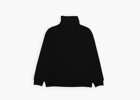 HTAG HOODIE NECKLINE ZIP-UP - BLACK