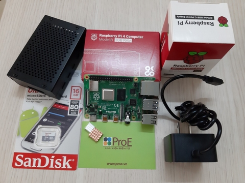 Combo Raspberry Pi 4 4GB RAM Full vỏ nhôm