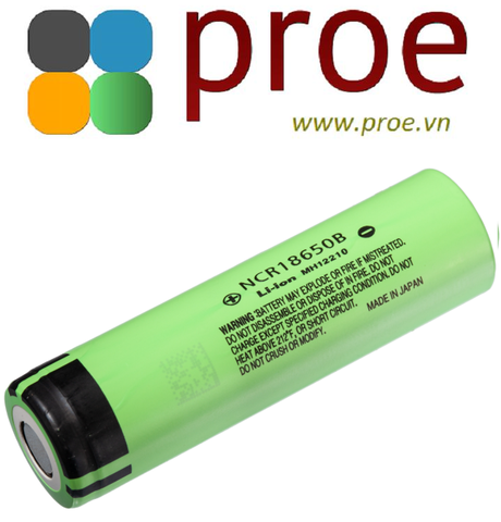 Panasonic NCR18650B; Pin sạc 3.7v 18650 Panasonic NCR18650B 3400mAh _Discharge 6.7A (Japan)