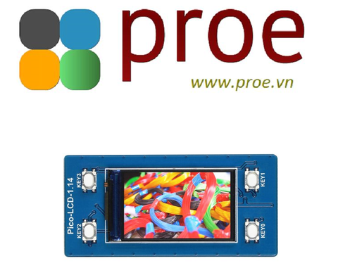 1.14inch LCD Display Module for Raspberry Pi Pico, 65K Colors, 240×135, SPI