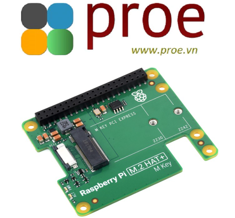 Official Raspberry Pi PCIe To M.2 HAT, Designed for Raspberry Pi 5, HAT + Standard, Supports NVMe Protocol M.2 Solid State Drive, Raspberry Pi 5 HAT